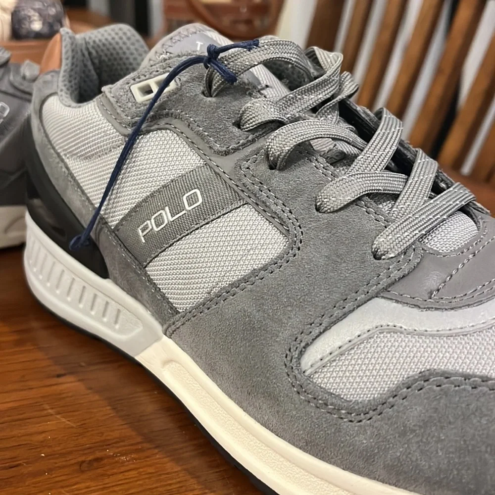 Polo Ralph Lauren Train 100 SK-ATH Shoes Sneakers new grey Mens Size 12